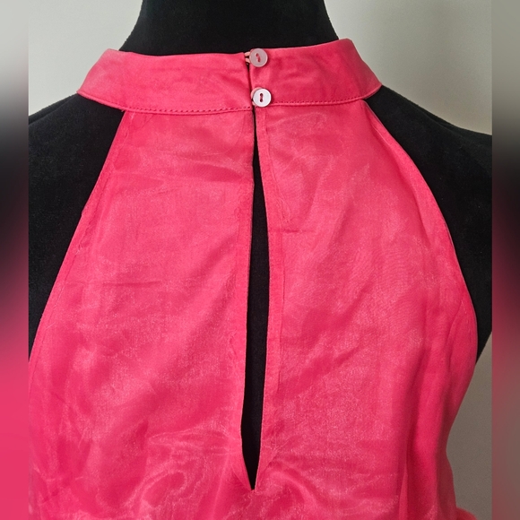 Venus Hot Pink Organza Halter Mini Dress- Size M NWOT - Picture 4 of 8